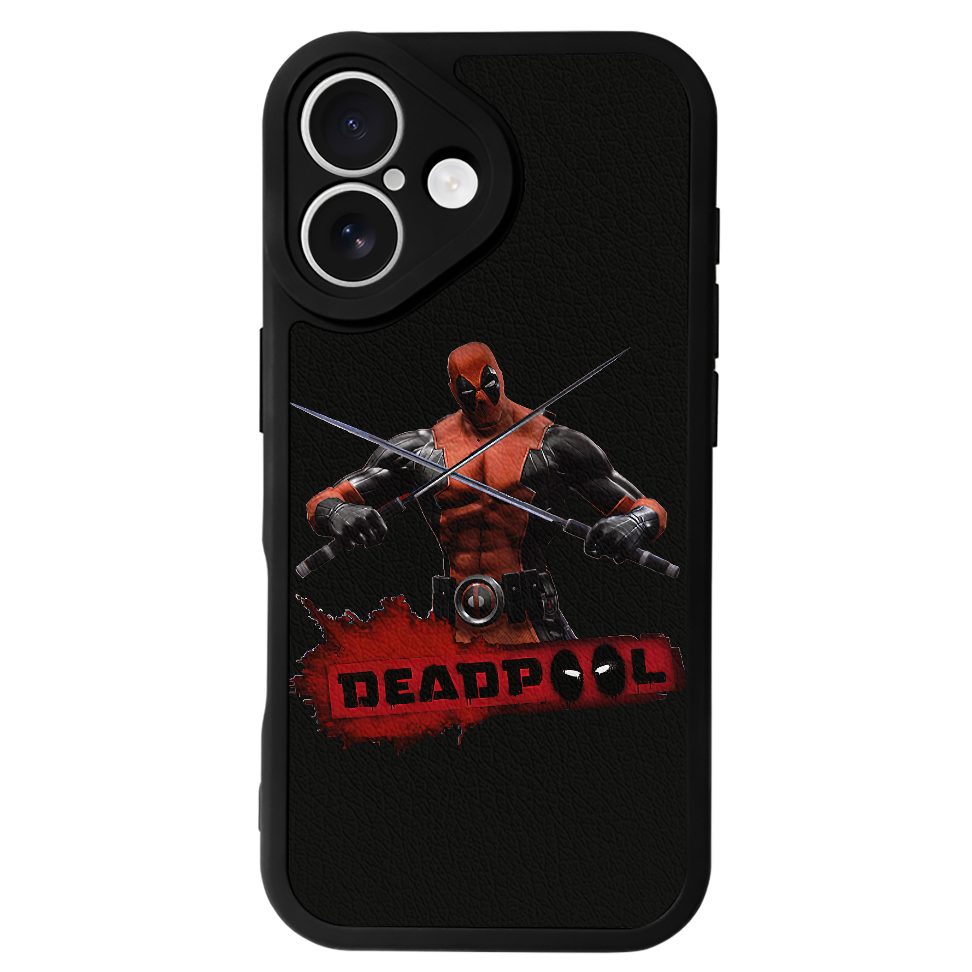（画像用） Deadpool デッドプール 【iPhone 16シリーズ対応】シリコンスマホケース（レザー調） 材質：シリコン